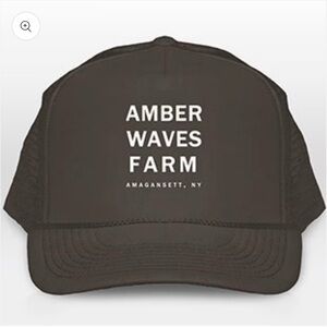 Amber Waves Farm snap back classic trucker hat, chocolate brown